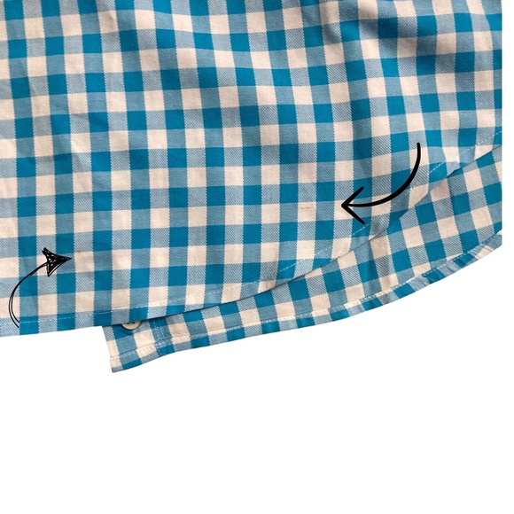 Peter Millar Shirt Mens XL Blue Check Plaid Long Sleeve Button Up - Picture 5 of 7